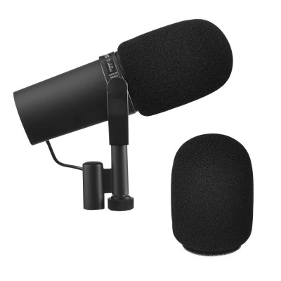 Husa Microfon Kwmobile pentru Shure SM7B/SM27/PGA27, Negru, Spuma cu memorie, KWM000024ZS001C foto