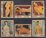 A12 S6 9 - Timbre foarte vechi - Manama - pictura - nuduri