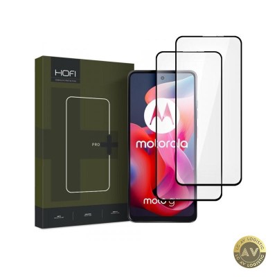 Folie de protectie Ecran HOFI Glass PRO+ pentru Motorola Moto G24 Power / G04 / G24 / E14 Sticla Securizata Full Glue Set 2 bucati 2.5D Neagra foto