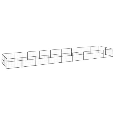 vidaXL Padoc pentru c&amp;acirc;ini, negru, 18 m&amp;sup2;, oțel foto