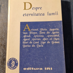 Despre eternitatea lumii Aristotel Plotin Augustin