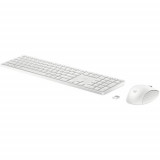 Kit Tastatura + Mouse Wireless HP 650, Bluetooth, USB Receiver (Alb)