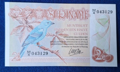 2 1/2 Gulden - Bancnota veche SURINAM - stare foarte buna UNC foto