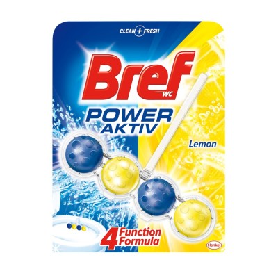 Odorizant wc baie Bref Power Aktiv Lemon, 50 g foto