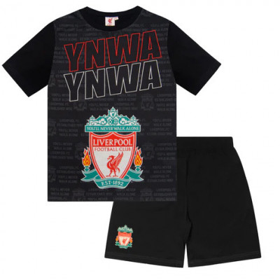 FC Liverpool pijamale de copii Text black - 12-13 let foto