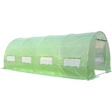 Solar Gradina Metalic Verde 6x3m, 18mp, Folie 140g/m&sup2;, 8 Ferestre, H200cm. Sera Legume Flori OPP