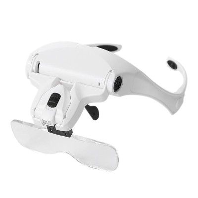 Ochelari tip cozoroc cu lupa si doua lampi iluminare FOXMAG24, Led 9892B2 foto