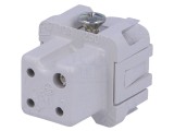 Conector HDC Inserturi Contact Mamă 4 3 PE 10A