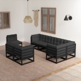 vidaXL Set mobilier grădină cu perne, 8 piese, lemn masiv pin 3076718