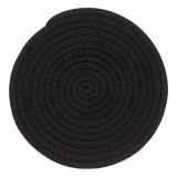 Suport vase fierbinti, tricotat, spiralat, negru, diametru 21cm