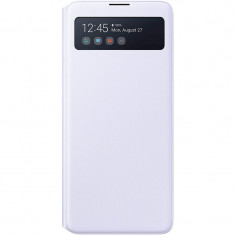 Husa TPU Samsung Galaxy Note 10 Lite N770, S View Wallet, Alba EF-EN770PWEGEU
