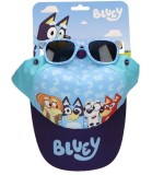 Șapcă Copii Bluey 53 Cm, Cerda, cu Ochelari Soare UV 100%, Bumbac/Poliester, Peste 3 Ani