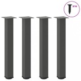 VidaXL Picioare masă consolă, antracit, 4 buc., 72-74 cm, oțel