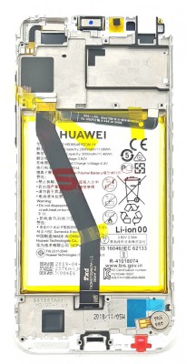 LCD+Touchscreen cu Rama Huawei Y6 2018 WHITE Original HUAWEI foto