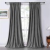 Draperie soft cu rejansa din bumbac cu 4 ate tip fagure, Super, 200x270 cm, densitate 200 g/mp, Gri