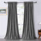 Draperie soft cu rejansa din bumbac cu 4 ate tip fagure, Super, 250x275 cm, densitate 200 g/mp, Gri