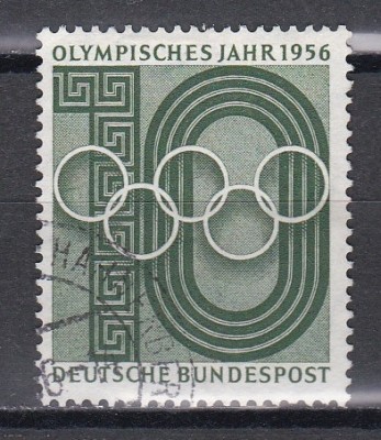 Germania 1956 - Anul Olimpic, Stampilat foto