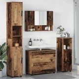 vidaXL Set de mobilier pentru baie 4 pcs Lemn vechi 30 x 35 x 192 cm