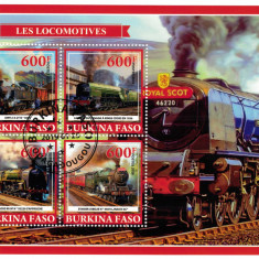 BURKINA FASO 2019 - Locomotive /set complet - colita + bloc