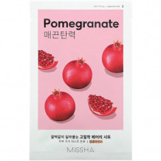 Masca de fata cu extract de rodie, pentru ingrijire si efect revigorant Missha Airy Fit Sheet Mask Pomegranate, 19g