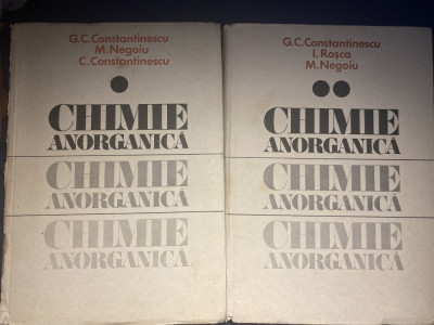 Chimie anorganica - G C Constantinescu, M Negoiu - Vol .1, 2 foto