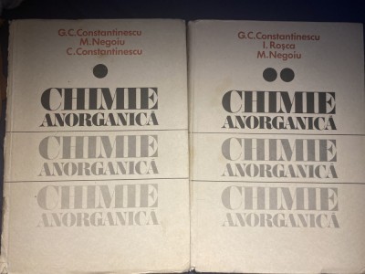 Chimie anorganica - G C Constantinescu, M Negoiu - Vol .1, 2 foto