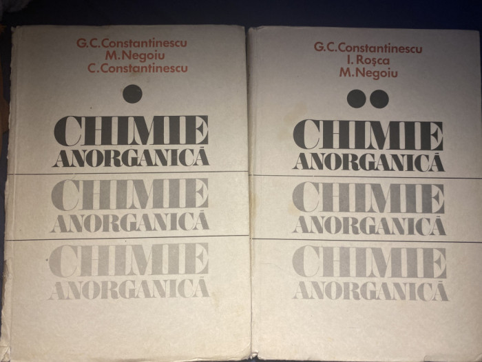 Chimie anorganica - G C Constantinescu, M Negoiu - Vol .1, 2