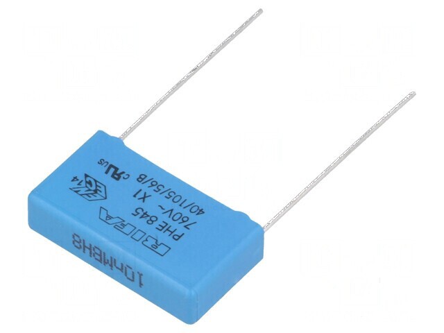 Condensator polipropilenă X1 PHE845 10nF 26x6,5x14,5mm