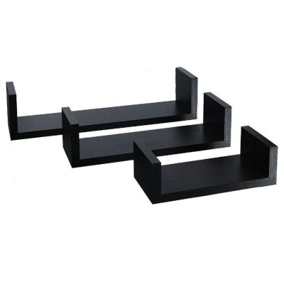 Set 3 etajere Mark.B7 suspendate U, Wenge foto