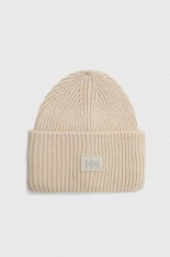 Helly Hansen căciulă HH RIB BEANIE culoarea bej, din tricot gros 54020