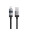 Cablu Acefast C15-04 USB-A - USB-C cu Afișaj 480Mb/s 66W 1.2m - Negru