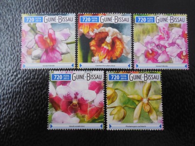 Guineea B issau-Flora ,orhidee -serie completa ,MNH foto