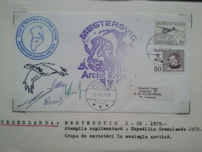 1979-Groenlanda-Mestersvig-Exp. Groenlanda 1979-Plic circ. foto