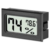Termometru si higrometru digital LCD, negru, 1.5 x 4.7 x 2.7 cm, monitorizare temperatura si umiditate