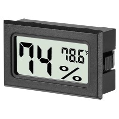 Termometru si higrometru digital LCD, negru, 1.5 x 4.7 x 2.7 cm, monitorizare temperatura si umiditate