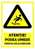 semn pentru podea umeda