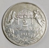 UNGARIA 2 COROANE 1912 CORONA KORONA ARGINT AUNC XF ( CITITI VA ROG DESCRIEREA ENUNTUL )