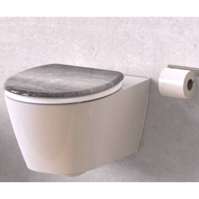 SCH&amp;Uuml;TTE Scaun de toaletă cu &amp;icirc;nchidere silențioasă &amp;bdquo;INDUSTRIAL GREY&amp;rdquo; foto