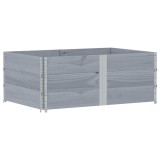 Cumpara ieftin Jardiniera de gradina, gri, 150x100 cm, lemn masiv pin