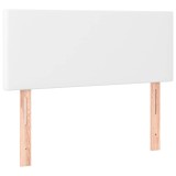 Cumpara ieftin Tablie de pat, alb, 100x5x78/88 cm, piele ecologica
