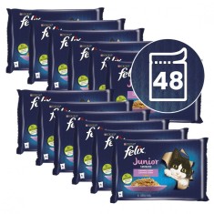FELIX Junior Fantastic plicule?e, selec?ie delicioasa in gelatina 48 x 85 g foto