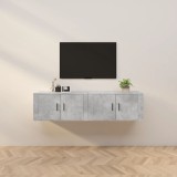 vidaXL Dulapuri TV montate pe perete, 2 buc., gri beton, 80x34,5x40 cm 3188354