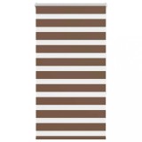 vidaXL Jaluzea tip zebra maro lățime țesătură 85,9 cm poliester