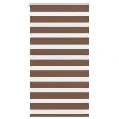 vidaXL Jaluzea tip zebra maro lățime țesătură 85,9 cm poliester