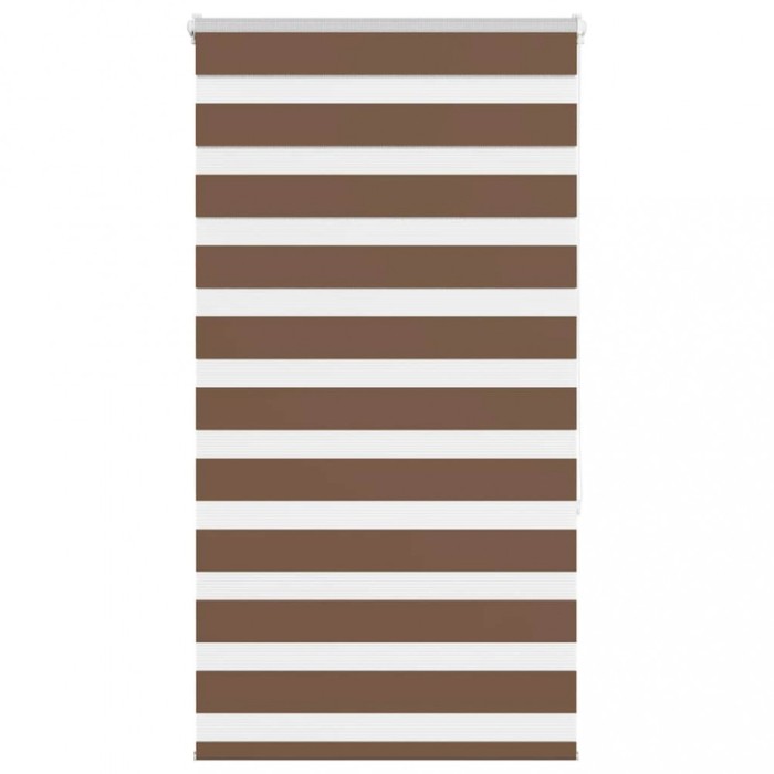 Jaluzea tip zebra maro lățime țesătură 85,9 cm poliester