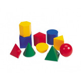 Corpuri geometrice din plastic Learning Resources, 10 piese, 5 - 9 ani