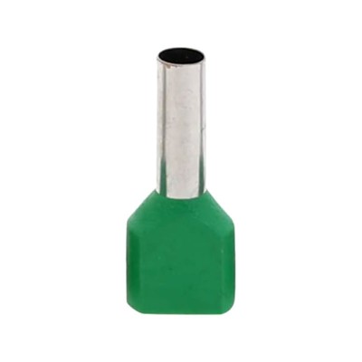 Set 100 bucati pini terminali dubli izolati, E-LOCKS, tip TE6014, ferule 2 x foto