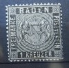 GERMANIA BADEN 1860/62, Stampilat