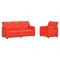 Set de canapea 2 pcs Rosu Piele artificiala - 2