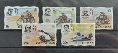 TS21 - Timbre serie Isle of Man - Serie Motociclism foto